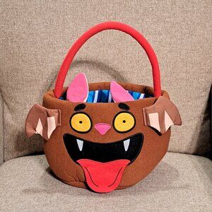 Joyin Felt Halloween Bat Candy Bucket EUC